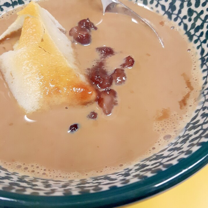 切り餅で!(^^)簡単カフェオレぜんざい♪